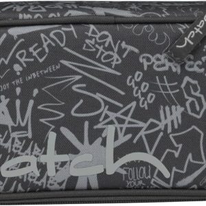 Satch Portapenne Astuccio Scolastico 22x6x11 Cm pensilcase Street Ink nero black