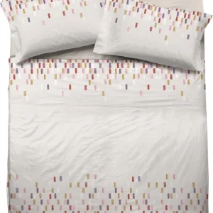 Jolly Set Completo Letto lenzuola matrimoniale Cotone federe FEDORA ROSA ANTICO