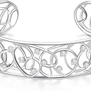 Brosway Bracciale ATTITUDE rigido in ottone rodiato e zirconi bianchi BTU11