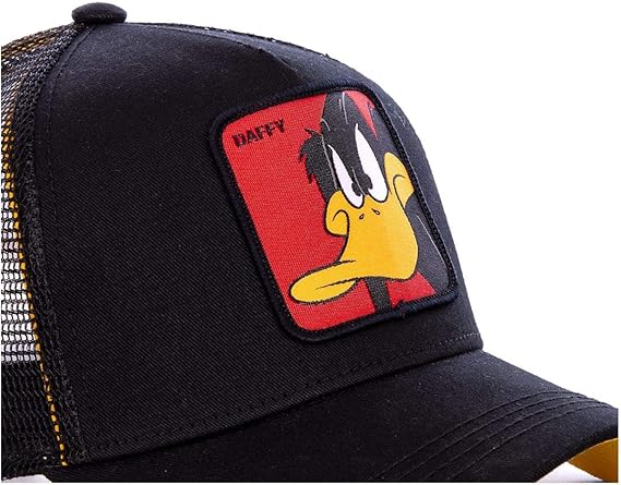 Capslab Cappellino con Visiera Daffy Collezione Looney Tunes Misto Cotone Nero Unisex - immagine 5