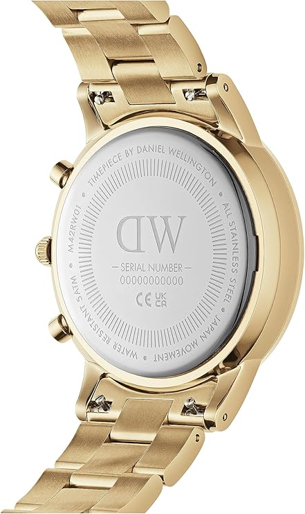 Daniel Wellington orologio iconic Mawes cronografo 42mm inox 316L oro DW00100641 - immagine 4