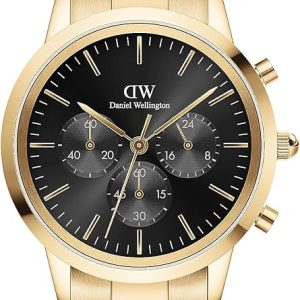 Daniel Wellington orologio iconic Mawes cronografo 42mm inox 316L oro DW00100641