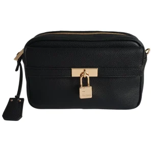 Fracomina Camera Bag In Ecopelle Con Tracolla Nero Donna