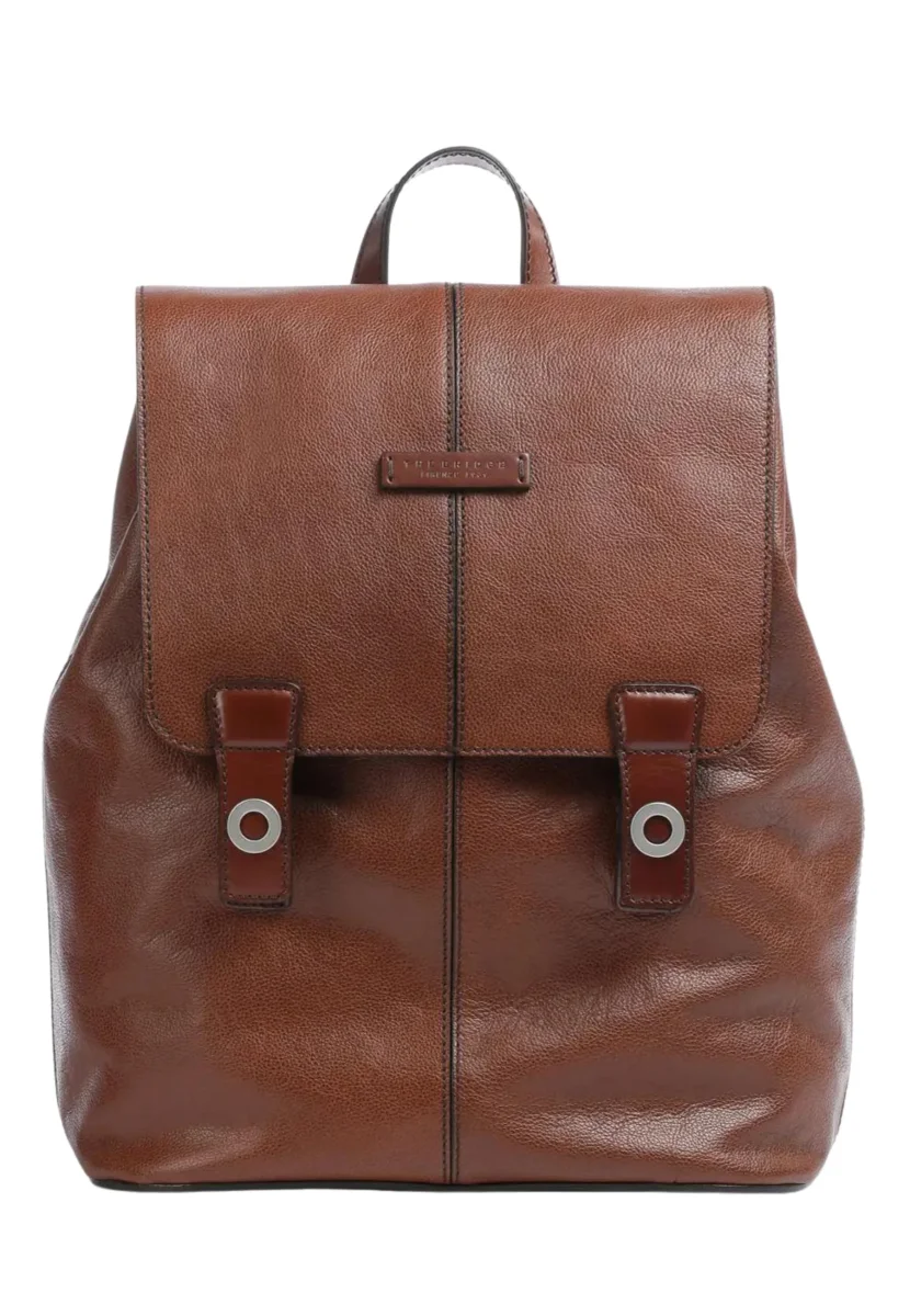 The Bridge Business Backpack in Pelle Martellata porta pc Marrone Unisex - immagine 4