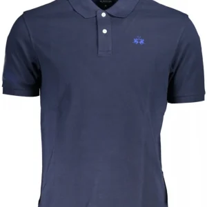 La Martina Polo Manica Corta Cotone Blu