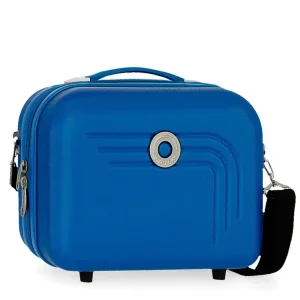 Movom Adattabile Trolley Valigia Viaggio Beauty Case Rigido Blu Donna