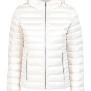 Ciesse Piumini Aghata Piumino Parka Giaccone Con Cappuccio Impermeabile Bianco Donna