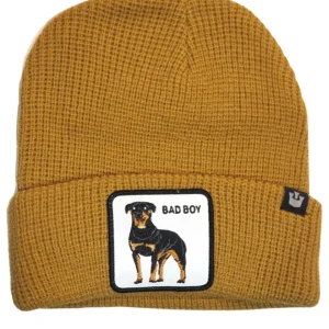 Goorin Bros. Cappello Beanie Hat Cuffia Con Patch Frontale E Logo Su Lato Beige Unisex