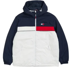 Tommy Jeans Giubbotto a Vento Chicago Imbottito Multicolore