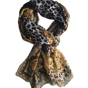Versace Foulard Stola Pashmina Seta Multicolore
