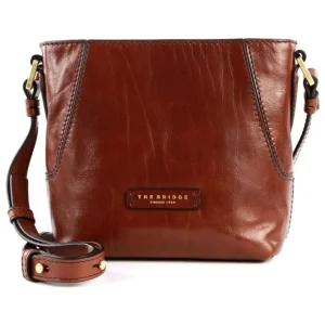 The Bridge Borsa Crossbody in Pelle Linea Caterina Marrone Donna