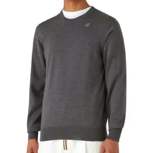 K-way Sebastien Man In Lana Merino Grigio Uomo