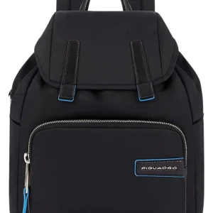 Piquadro Zainetto Piccolo da Viaggio In Tessuto Riciclato Nero Donna