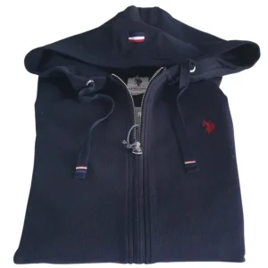 U.s. Polo Assn. Full Zip Con Cappuccio Blu Uomo