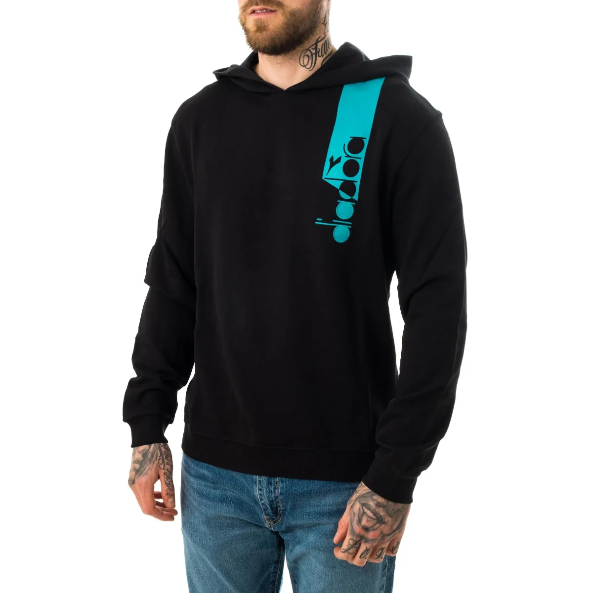 Diadora Felpa Hoodie Icon Cotone Nero - immagine 4