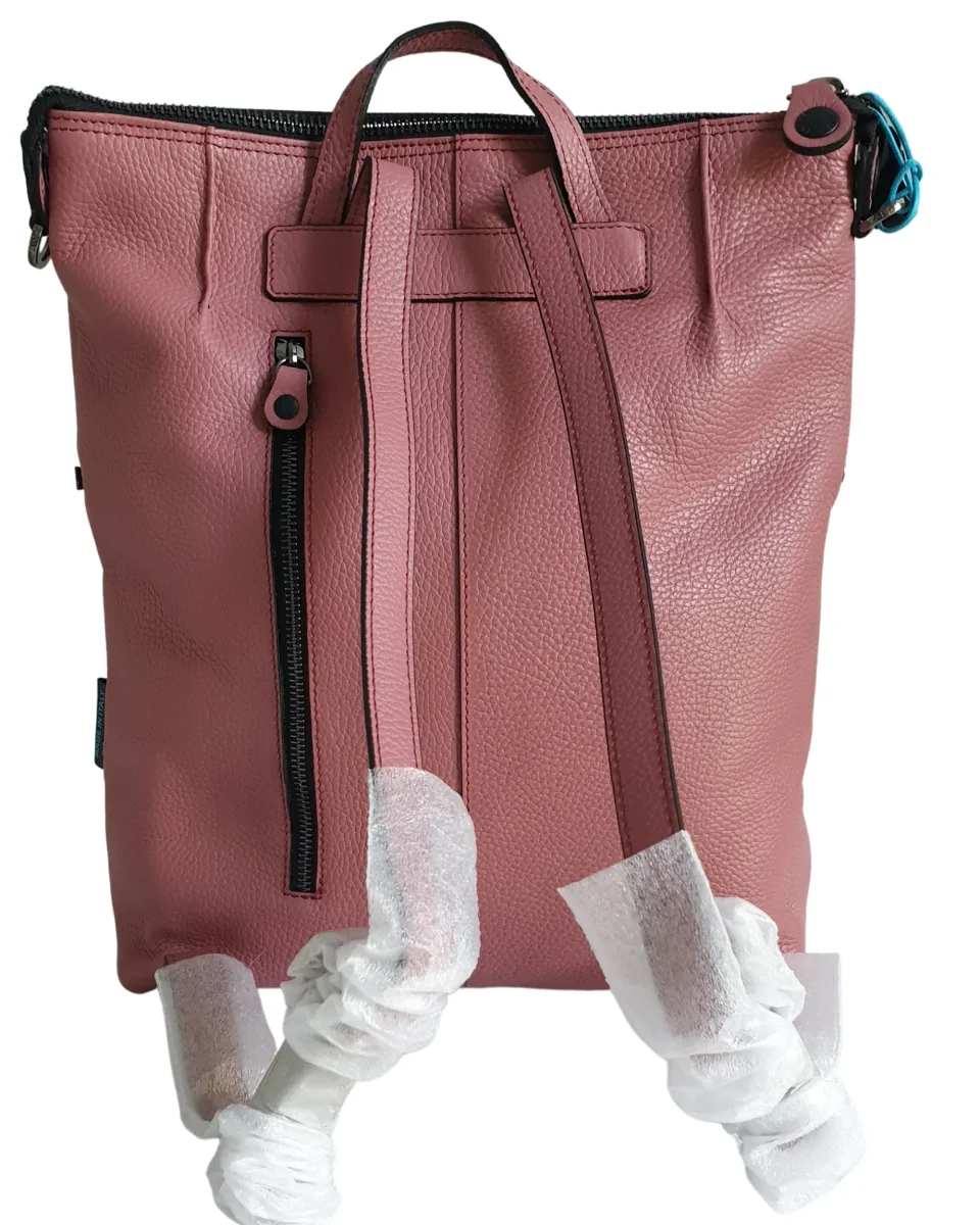 Gabs Zaino Grande con versione Borsa Shopper 100% Pelle Opaco Rosewood - immagine 4