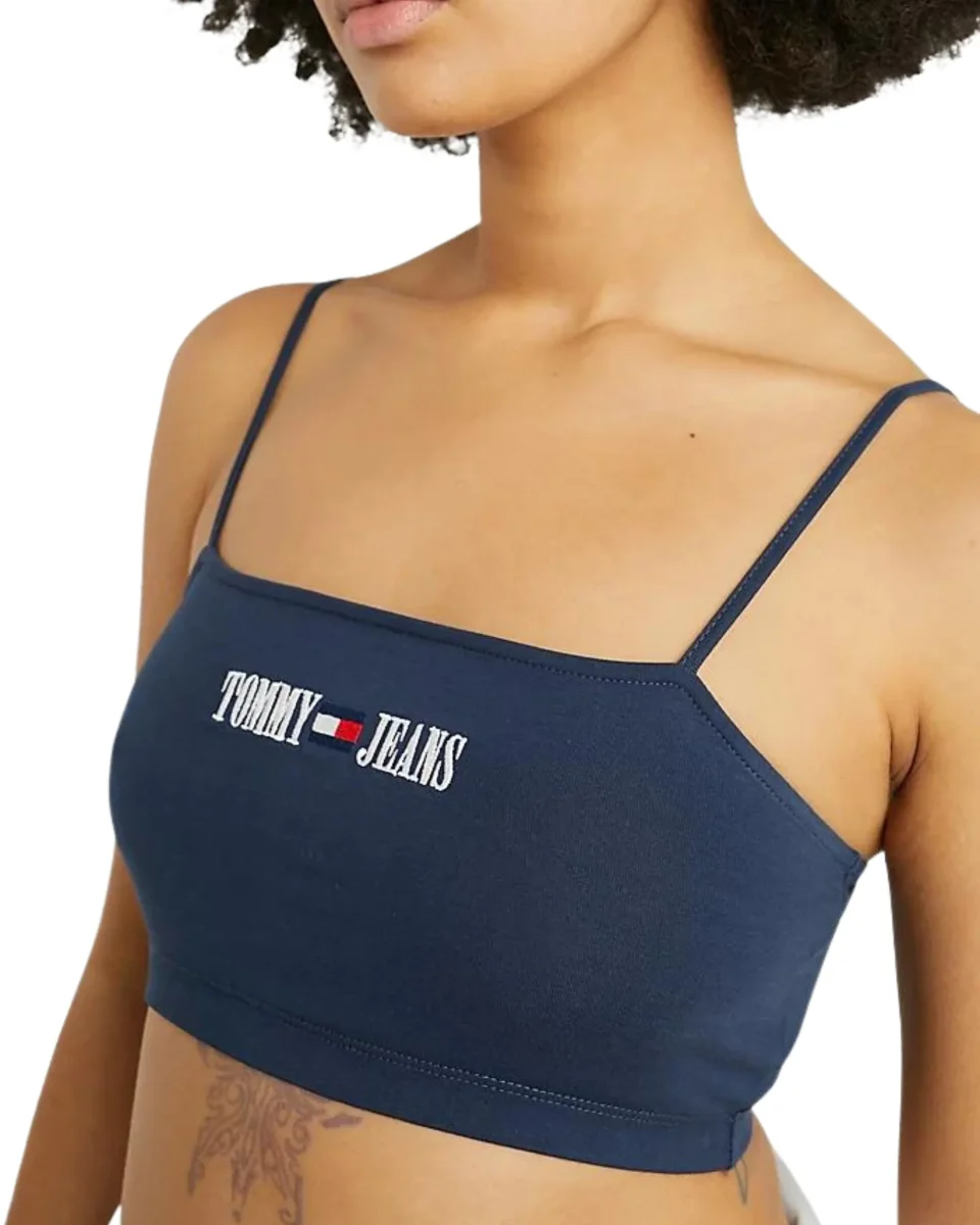 Tommy Jeans Crop Top Ultra Archive in Cotone Blu - immagine 3