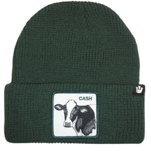 Goorin Bros. Cappello Beanie Hat Cuffia Con Patch Frontale E Logo Su Lato Verde Unisex