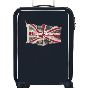 Pepe Jeans Abs 55 Cm 4 Ruote Valigia Viaggio Cabin Flag London Uk Multicolore Uomo