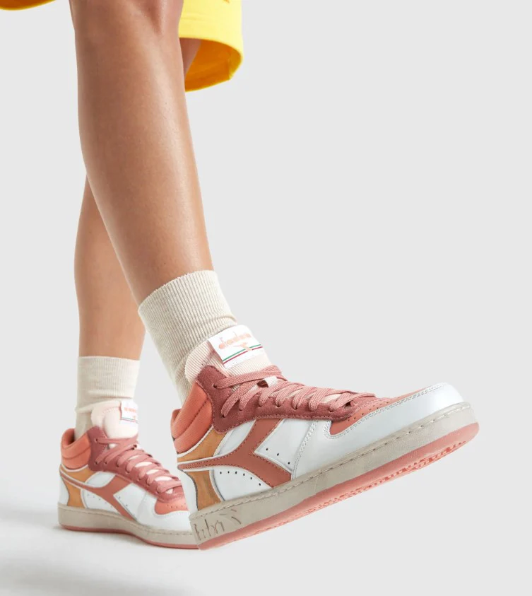 Diadora Sneakers Magic Basket Demi Icona Pelle Rosso - immagine 3