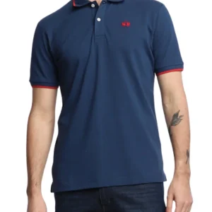 La Martina Maglia Maniche Corte Con Bottoni Blu Uomo