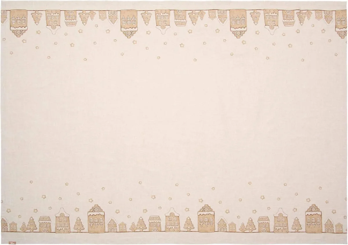 THUN Tovaglia Antimacchia 150x200 cm Thunland Gingerbreadhouse Beige - immagine 5