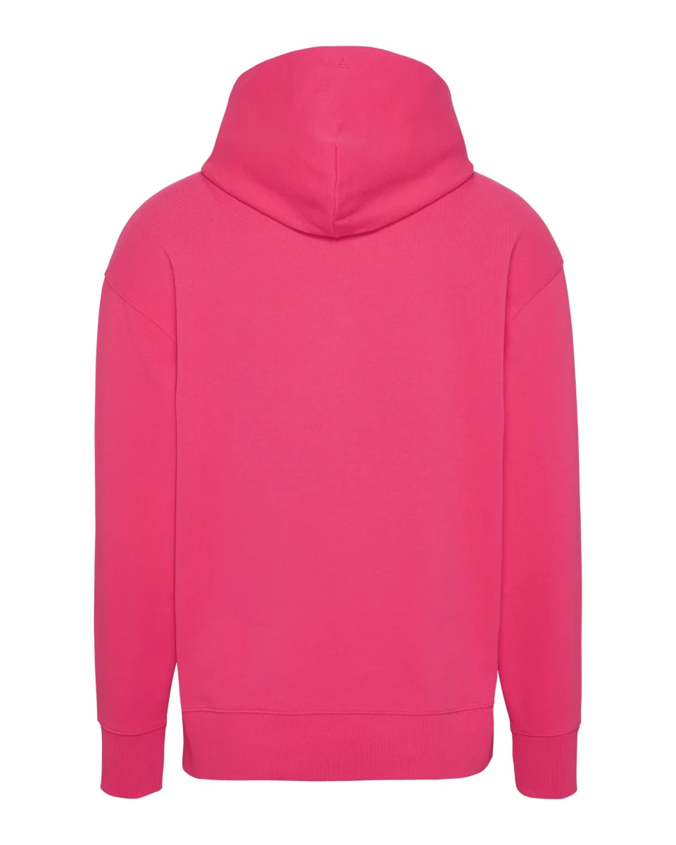 Tommy Jeans Felpa TJM Relaxed Fit con Cappuccio e Distintivo in Cotone Rosa - immagine 3