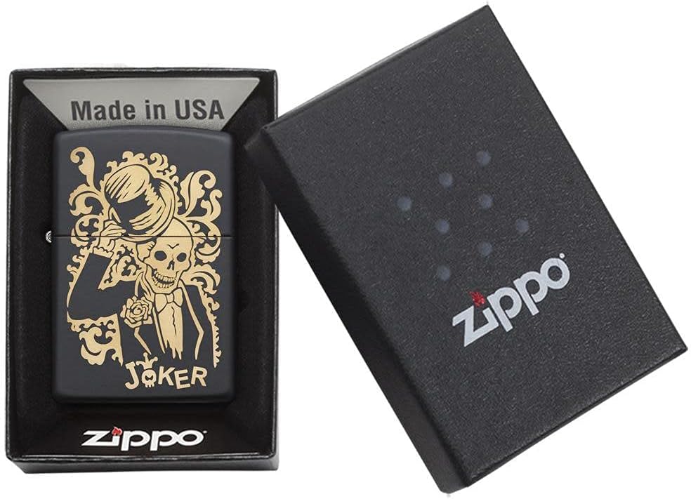 Zippo Antivento Ricaricabile Made In Usa Nero joker 29632 - immagine 6