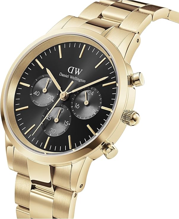 Daniel Wellington orologio iconic Mawes cronografo 42mm inox 316L oro DW00100641 - immagine 5