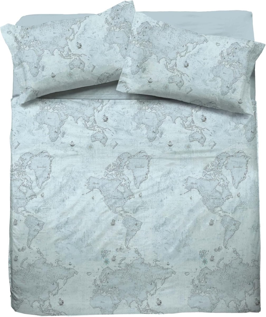 Jolly Set Completo Letto lenzuola matrimoniale Cotone federe FLAVIA AVIO
