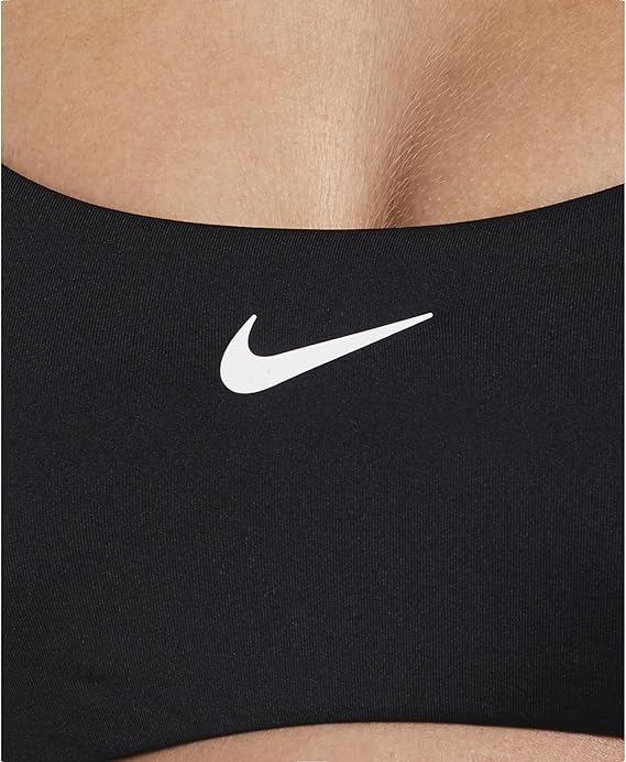Nike Swim Costume Bralette Bikini Set NESSF243 Tessuto Tecnico Nero Donna - immagine 8
