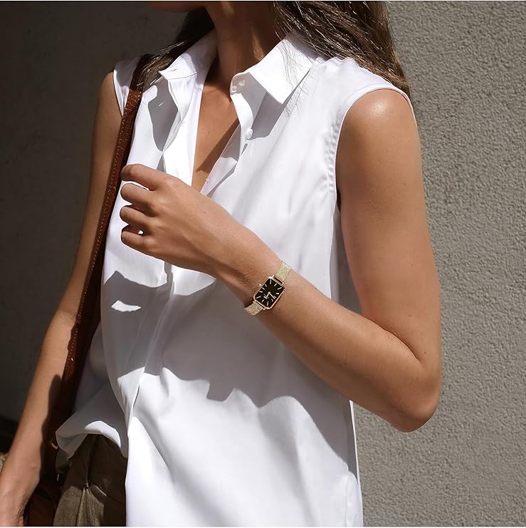 Daniel Wellington orologio quadro melrose 20x26mm inox 316L rose gold quadrante nero - immagine 3