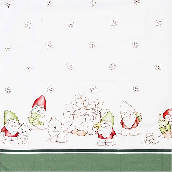 THUN Grembiule Inverno Incantato 60x90 cm Gnomes Sage Green 100% Cotone - immagine 5