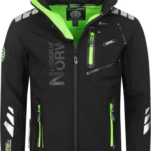 Geographical Norway Giubbotto Giacca softshell Con Cappuccio Nero Vantaa