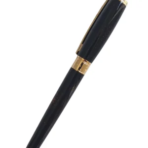 S.t.dupont Penna Ad Inchiostro Effetto Polvere Dorata Nero Unisex