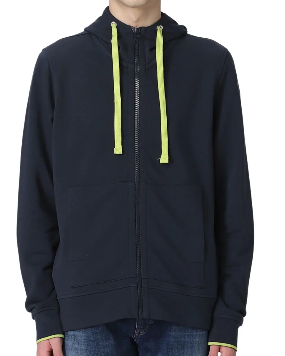 Blauer Felpa Aperta Cappuccio Blu Uomo