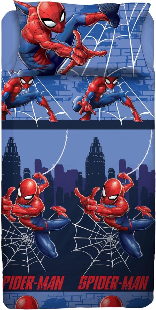 SPIDER MAN DISNEY Completo Letto lenzuola Singolo in Cotone lenzuola federe PRODOTTO UFFICIALE