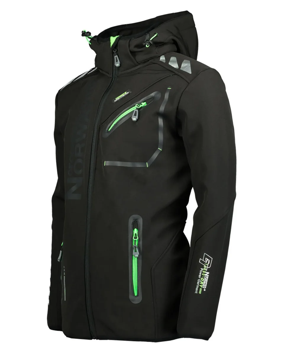 Geographical Norway Giacca Invernale Rainman Con Cappuccio Nero/Verde Uomo - immagine 4