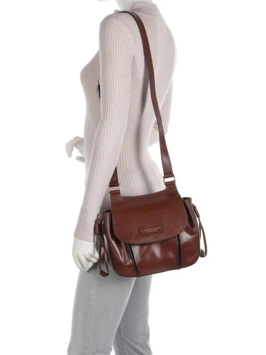 The Bridge Shopper Media Spalla Tracolla Crossdoby Camilla Marrone Donna - immagine 4