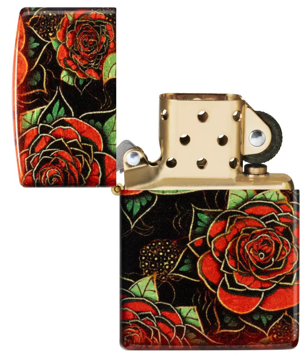 Zippo accendino Special Limited Edition 46849 roses bouquet tatoo 360° - immagine 8