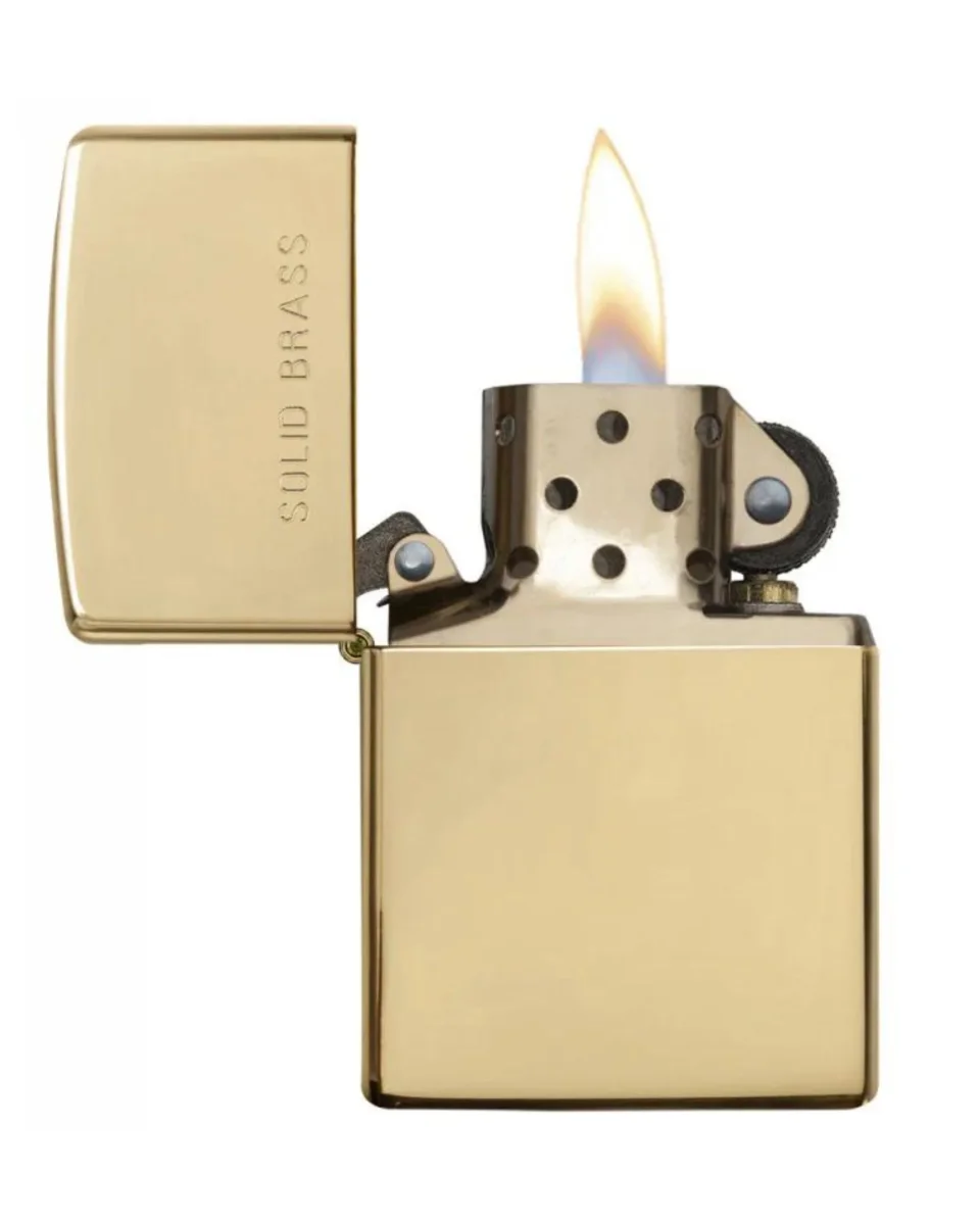 Zippo Antivento, Ricaricabile Oro 204 solid brass - immagine 3