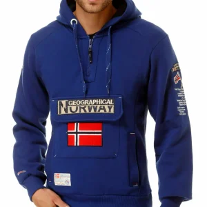 Geographical Norway Felpa uomo Gymclass Cappuccio Royal Uomo