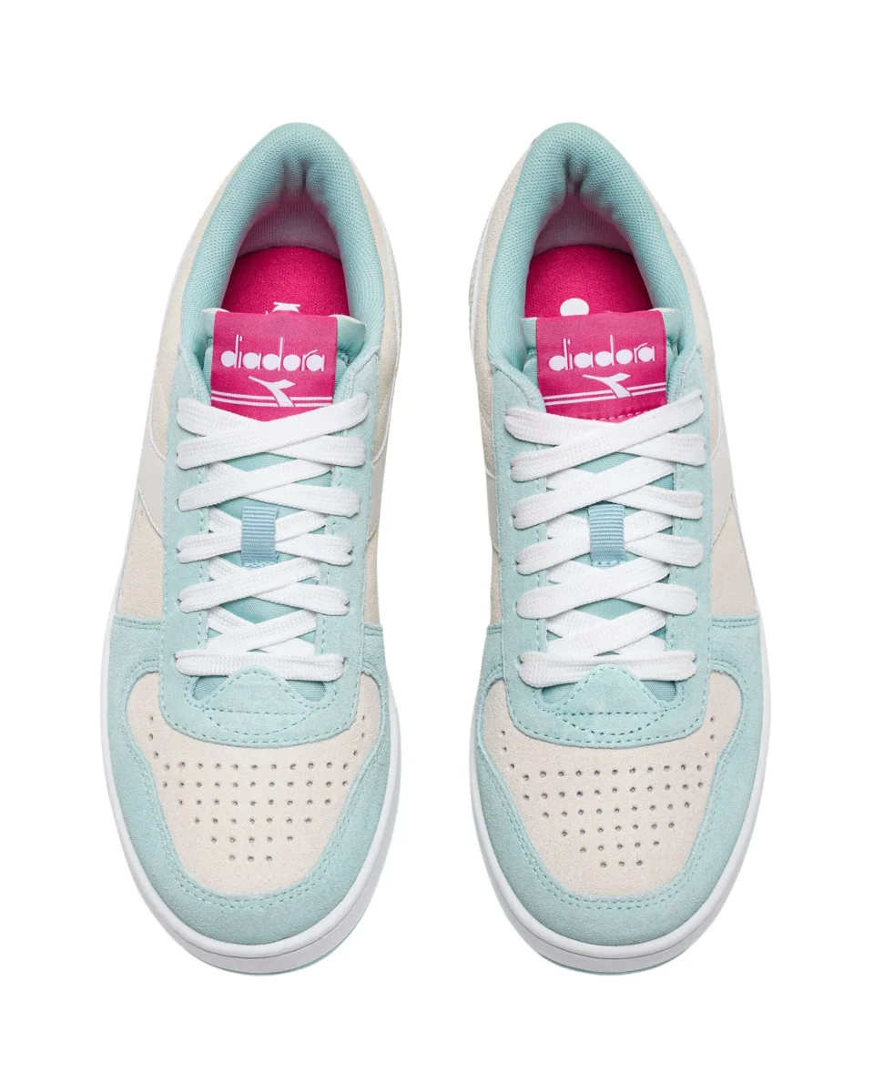 Diadora Sneakers Magic Basket Low Suede Pelle Azzurro - immagine 7