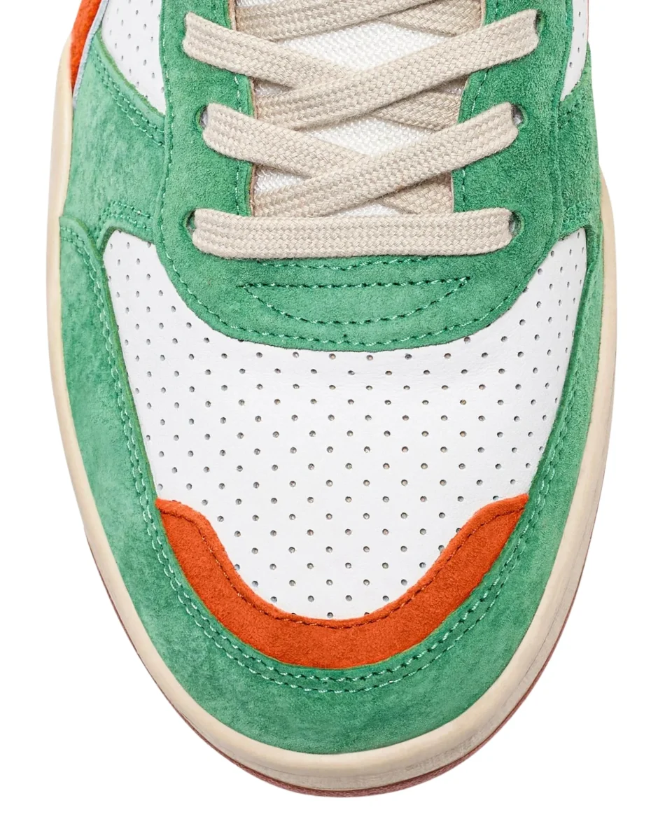 Diadora Heritage Sneakers B.560 Used RR Italia Pelle Bianco Verde - immagine 7