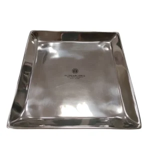 A.g.spalding&bros. Piatto Quadrato Large Centrotavola Argento Unisex