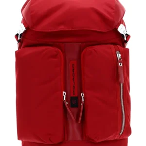 Piquadro In Nylon Rigenerato Con Tasca Porta Computer Rosso Unisex