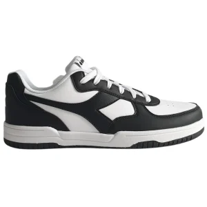 Diadora Sneakers Raptor Low in Pelle Sintetica Bianco-Nero