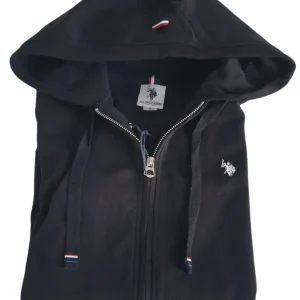 U.s. Polo Assn. Full Zip Con Cappuccio Nero Uomo