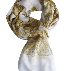 Versace Foulard Pashmina Bianco in Modal