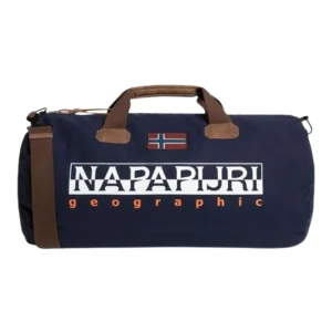 Napapijri Borsa da Viaggio con Tracolla Amovibile e Regolabile Blu in Cotone Cerato